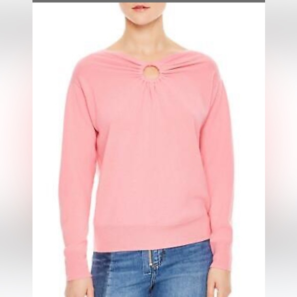 SANDRO PARIS Neige Ring Detail Cutout Sweater - Picture 1 of 6